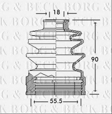 BORG & BECK bcb2655 -  Пыльник, приводной вал
